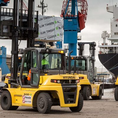 Hyundai Forklifts were the first Port of Call for Global Shipping Services